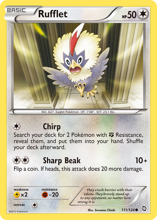 Rufflet 111/124 Common | Dragons Exalted | Pokemon Card