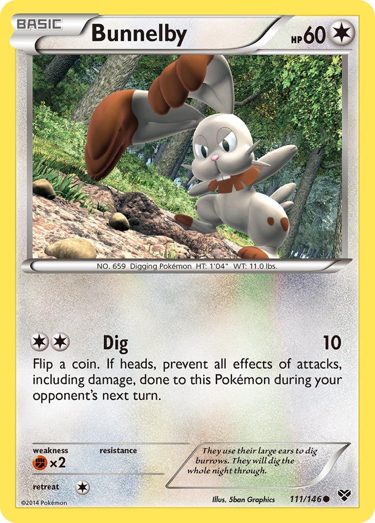 Bunnelby 111/146 Common | XY | Pokemon Card