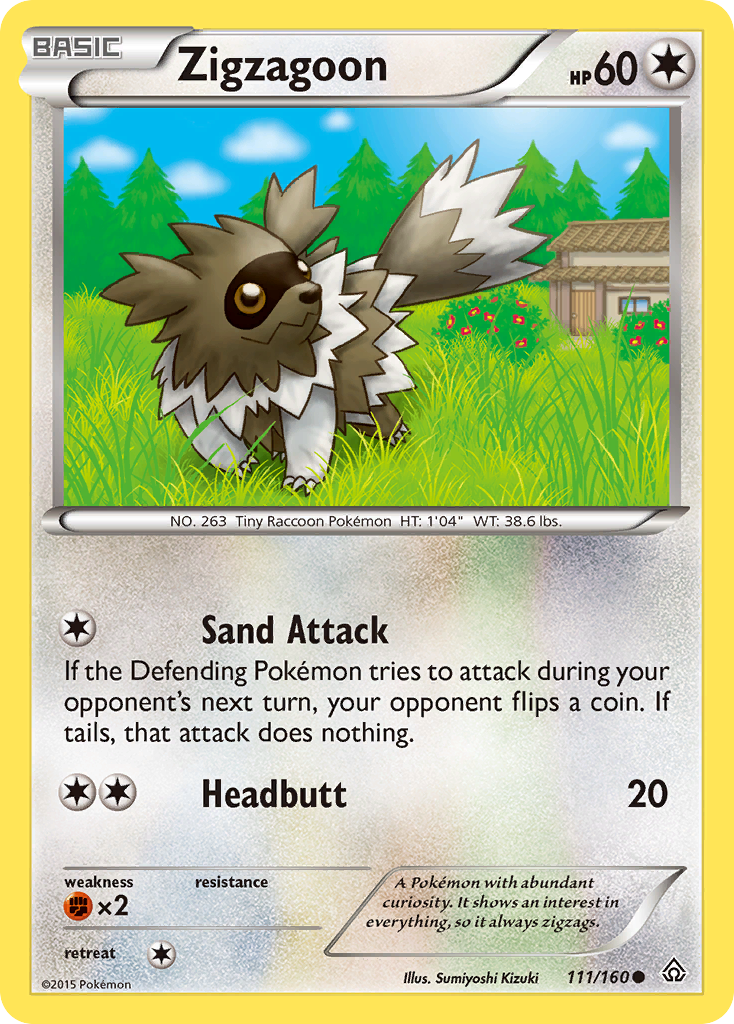 Zigzagoon 111/160 Common | Primal Clash | Pokemon Card