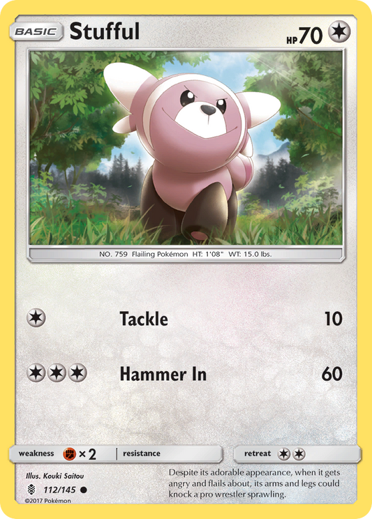 Stufful 112/147 Common | Guardians Rising | Pokémon Card