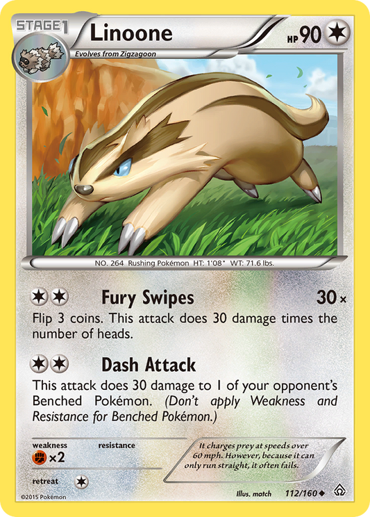 Linoone 112/160 Uncommon | Primal Clash | Pokemon Card