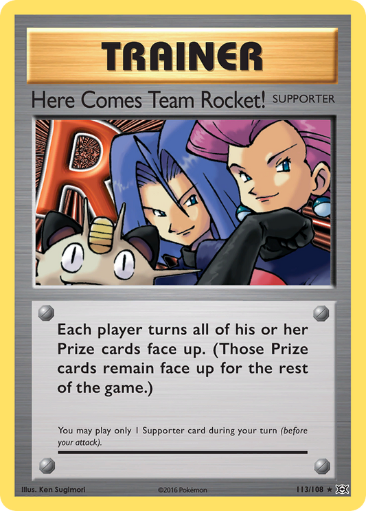 Here Comes Team Rocket! 113/108 Rare Secret | Evolutions | Pokemon Card