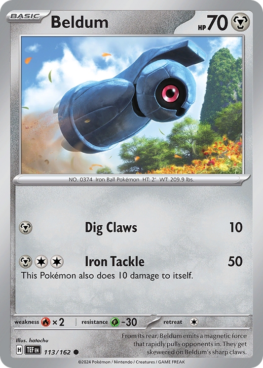 Beldum 113/162 Common | Temporal Forces | Pokemon Card