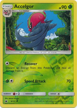 Accelgor 9/111 Reverse Holo | Crimson Invasion | Pokemon Card