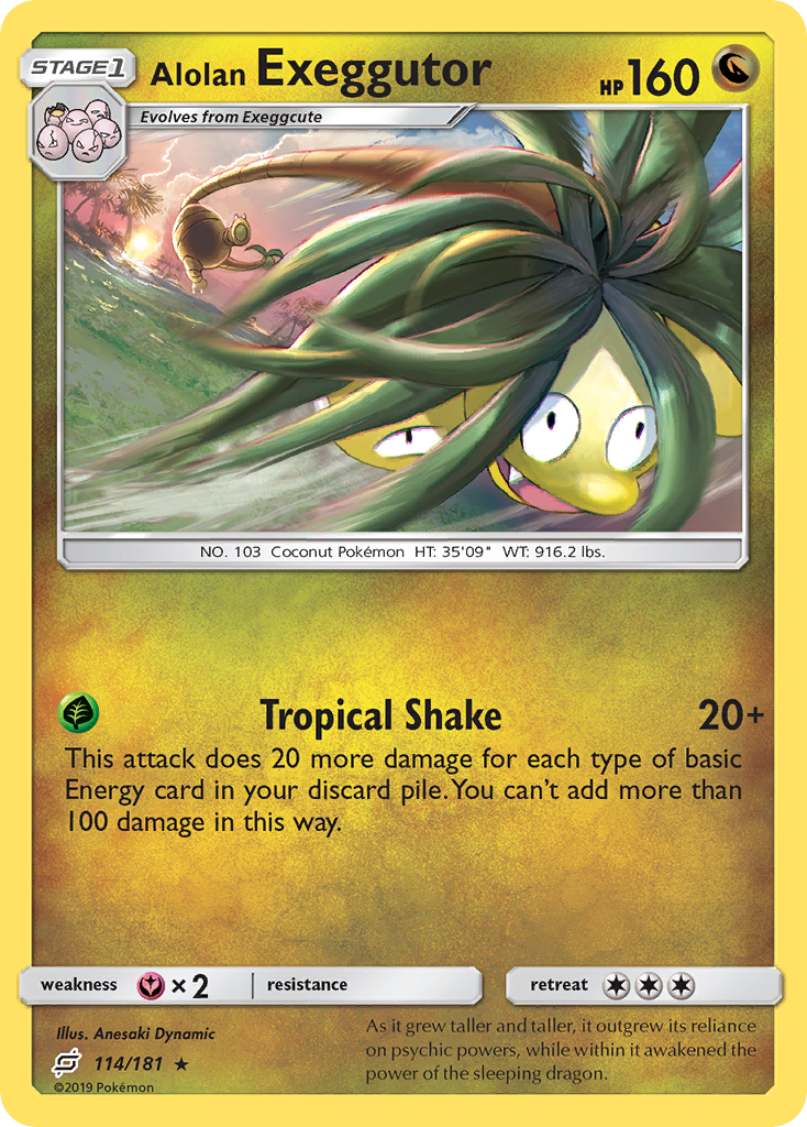 Alolan Exeggutor 114/181 Rare | Team Up | Pokemon Card