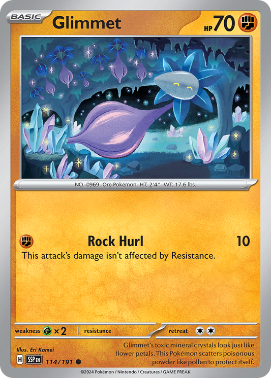 Glimmet 114/191 Common | Surging Sparks | Pokemon Card