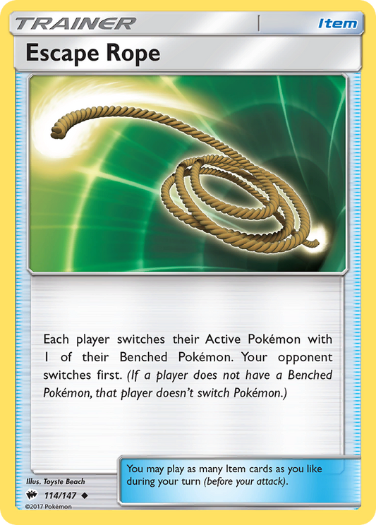 Escape Rope 114/147 Uncommon | Burning Shadows | Pokemon Card