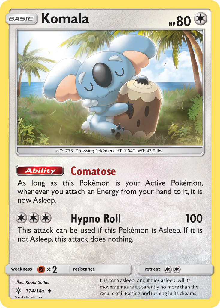 Komala 114/145 Uncommon | Guardians Rising | Pokemon Card