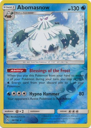 Abomasnow 38/156 Reverse Holo | Ultra Prism | Pokemon Card