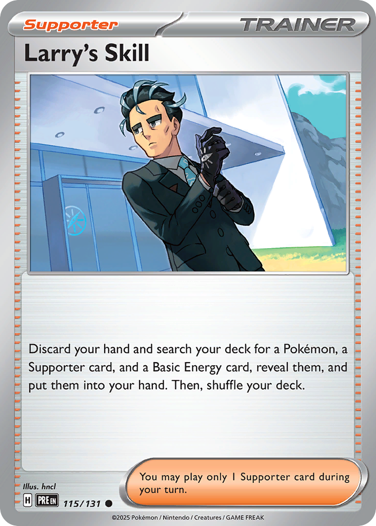 Larry's Skill 115/131 Common | Prismatic Evolutions | Pokemon Card