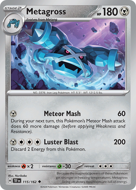 Metagross 115/162 Uncommon | Temporal Forces | Pokemon Card