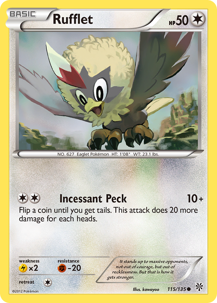 Rufflet 115/135 Common | Plasma Storm | Pokemon Card