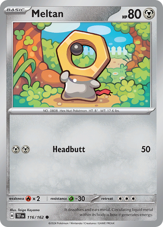 Meltan 116/162 Common | Temporal Forces | Pokemon Card