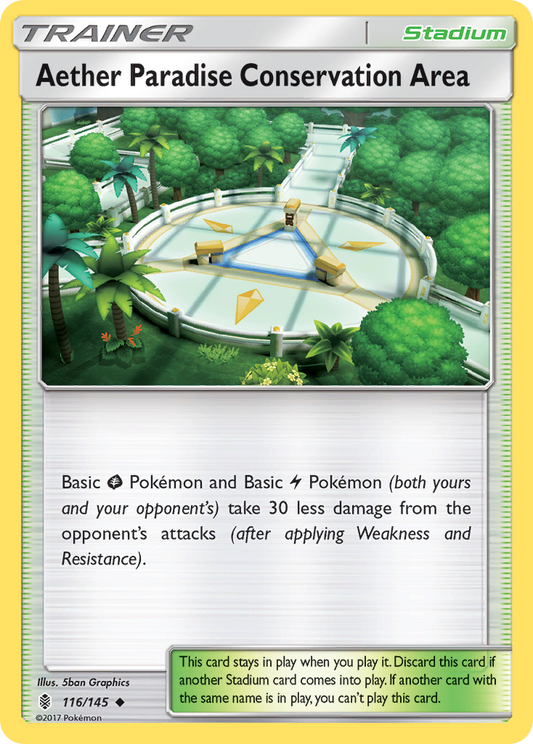 Aether Paradise Conservation Area 116/145 Uncommon | Guardians Rising | Pokemon Card