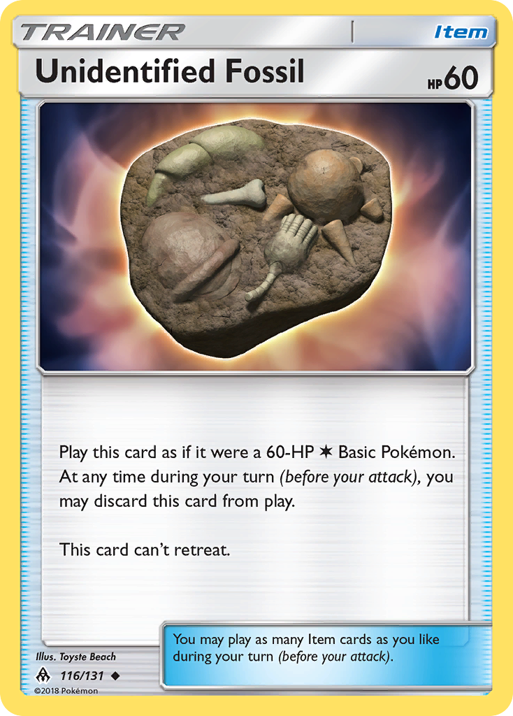 Unidentified Fossil 116/131 Uncommon | Forbidden Light | Pokemon Card