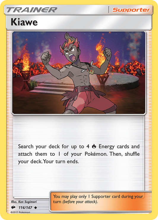 Kiawe 116/147 Uncommon | Burning Shadows | Pokemon Card