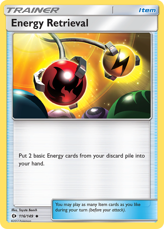 Energy Retrieval 116/149 Uncommon | Sun & Moon | Pokemon Card