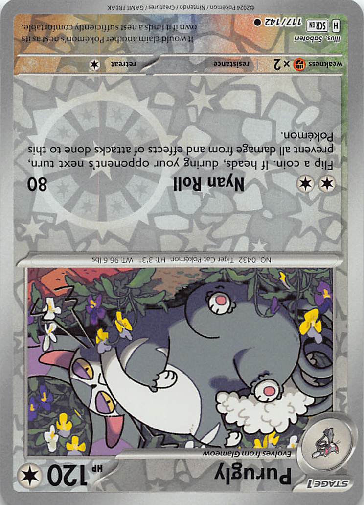 Purugly 117/142 Reverse Holo | Stellar Crown | Pokemon Card