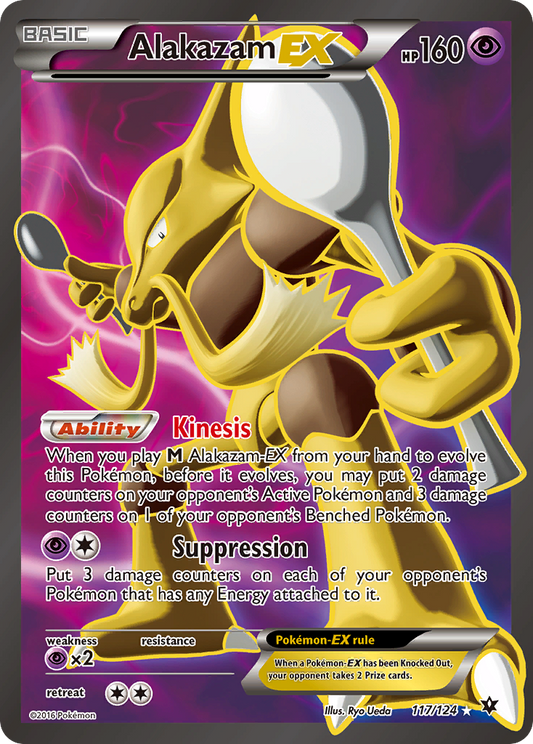 Alakazam-EX 117/124 Rare Ultra | Fates Collide | Pokemon Card