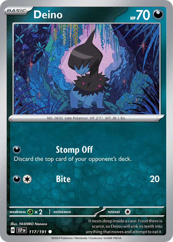 Deino 117/191 Common | Surging Sparks | Pokemon Card