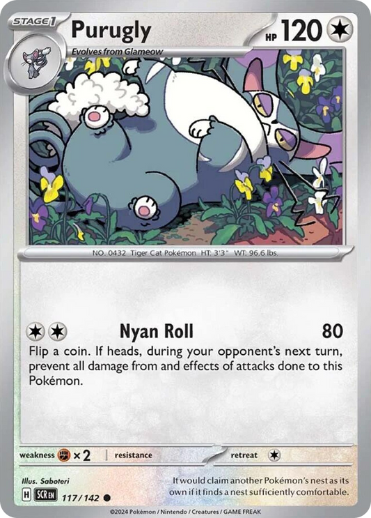 Purugly 117/142 Common | Stellar Crown | Pokemon Card