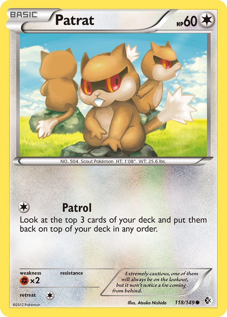 Patrat 118/149 Common | Boundaries Crossed | Pokémon Card