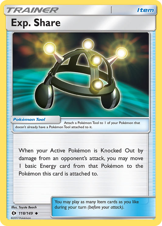 Exp. Share 118/149 Uncommon | Sun & Moon | Pokemon Card