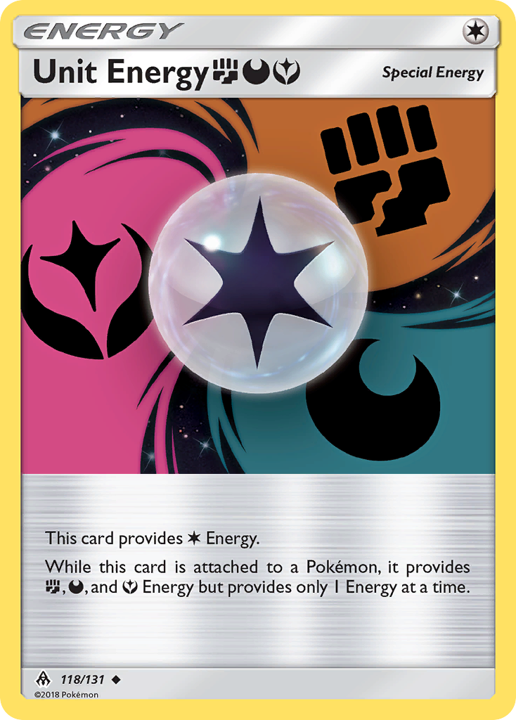 Unit Energy FightingDarknessFairy 118/131 Uncommon | Forbidden Light | Pokemon Card