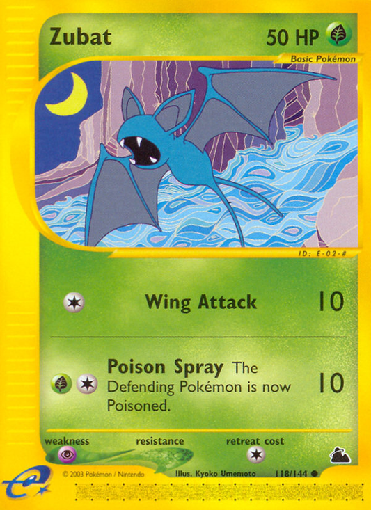 Zubat 118/144 Common | Skyridge | Pokemon Card