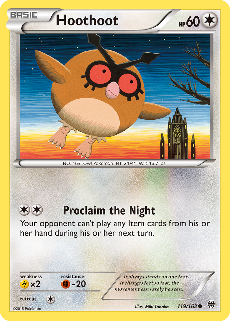 Hoothoot 119/162 Common | BREAKthrough | Pokémon Card