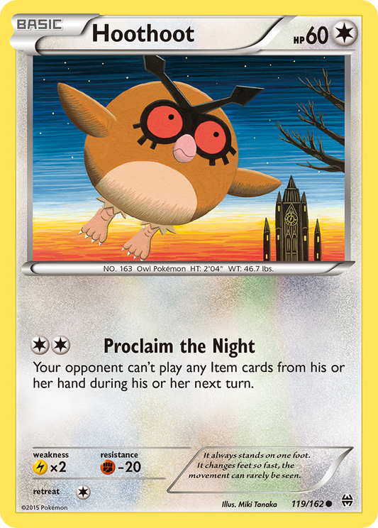 Hoothoot 119/162 Common | BREAKthrough | Pokémon Card