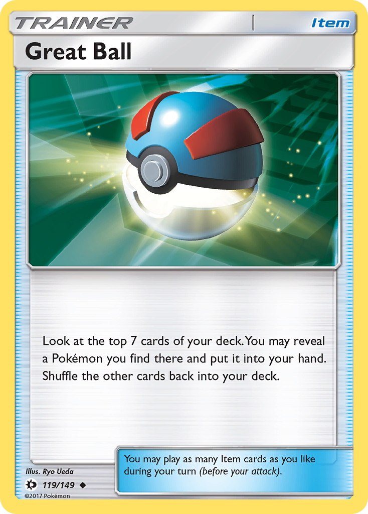 Great Ball 119/149 Uncommon | Sun & Moon | Pokemon Card