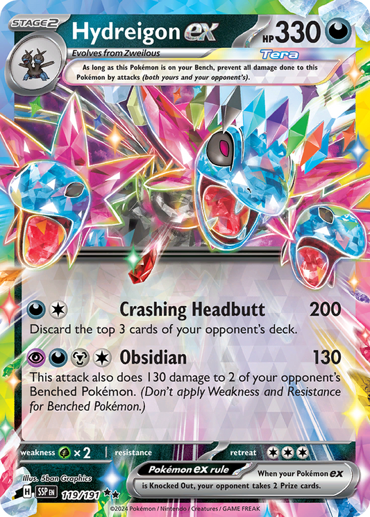 Hydreigon ex 119/191 Double Rare | Surging Sparks | Pokemon Card