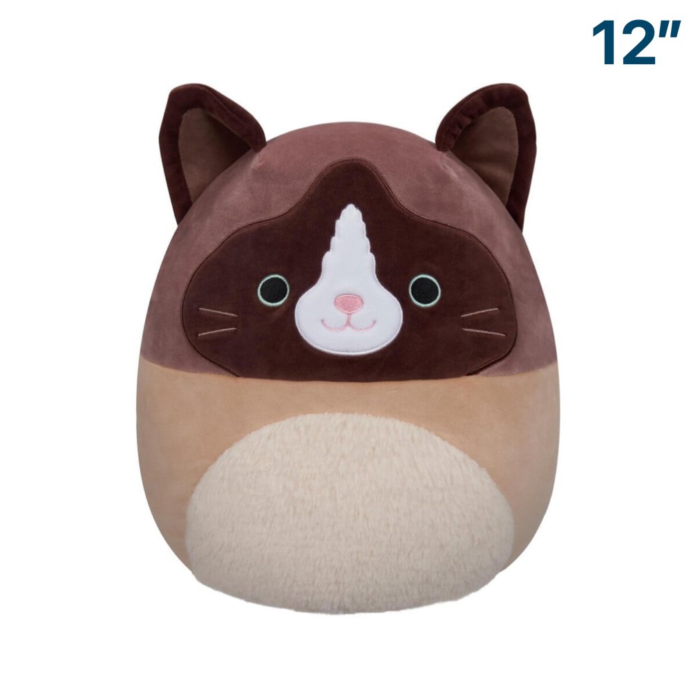 Woodward the Brown Snowshoe Cat ~ 12" Wave 18 B Squishmallow Plush ~ In Stock