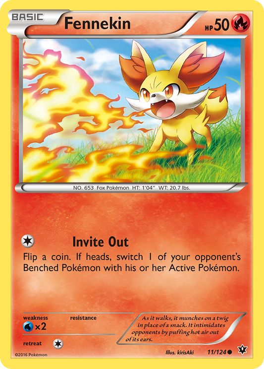 Fennekin 11/124 Common | Fates Collide | Pokemon Card