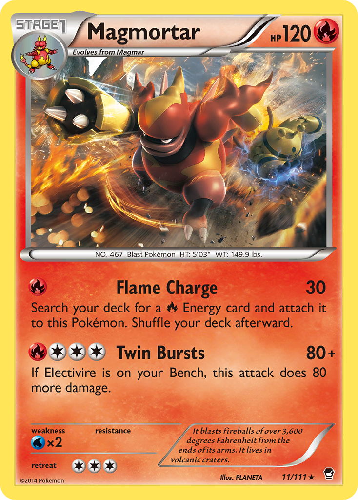 Magmortar 11/111 Rare | Furious Fists | Pokemon Card