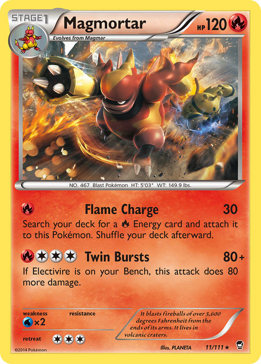 Magmortar 11/111 Rare | Furious Fists | Pokemon Card