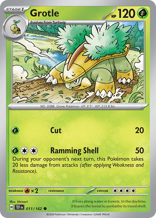 Grotle 11/162 Common | Temporal Forces | Pokemon Card