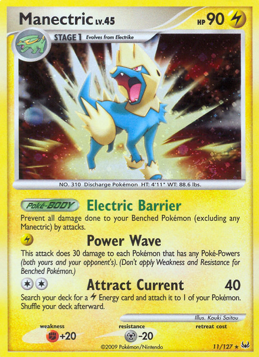 Manectric 11/127 Rare Holo | Platinum | Pokemon Card