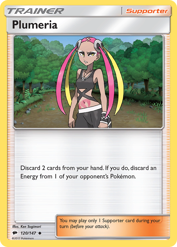 Plumeria 120/147 Uncommon | Burning Shadows | Pokemon Card