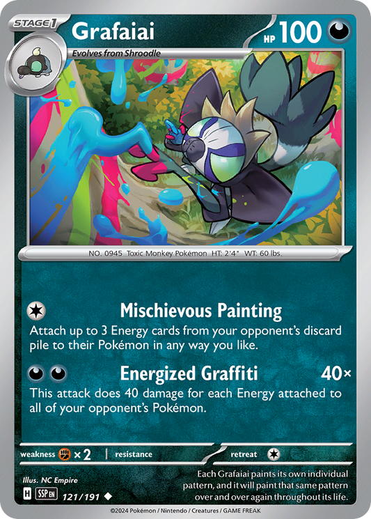 Grafaiai 121/191 Uncommon | Surging Sparks | Pokemon Card