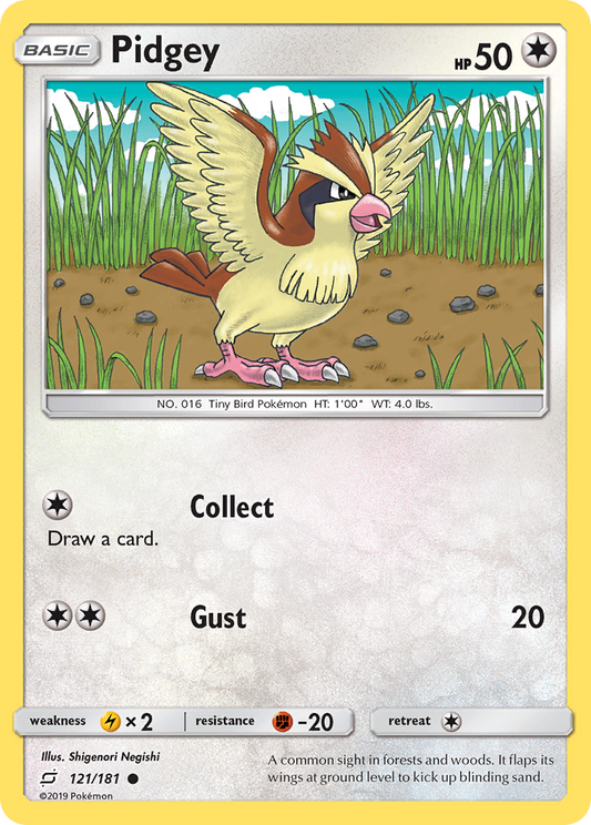 Pidgey 121/181 Common | Team Up | Pokemon Card