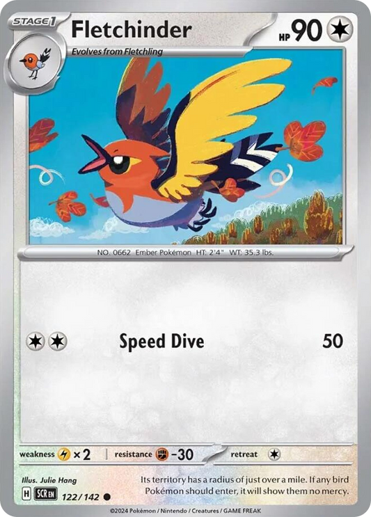 Fletchinder 122/142 Common | Stellar Crown | Pokemon Card