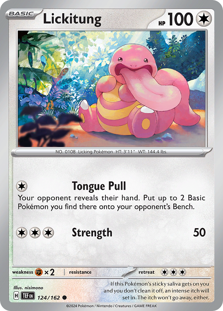 Lickitung 124/162 Common | Temporal Forces | Pokemon Card