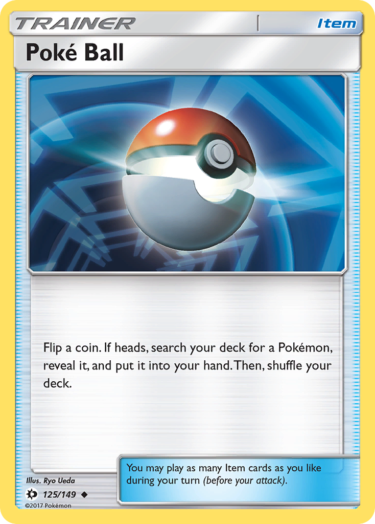 Poké Ball 125/149 Uncommon | Sun & Moon | Pokemon Card