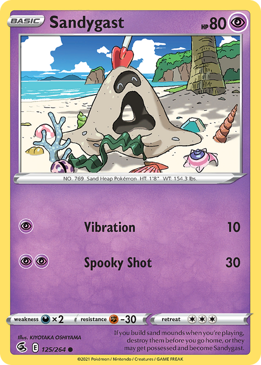 Sandygast 125/264 Common | Fusion Strike | Pokemon Card