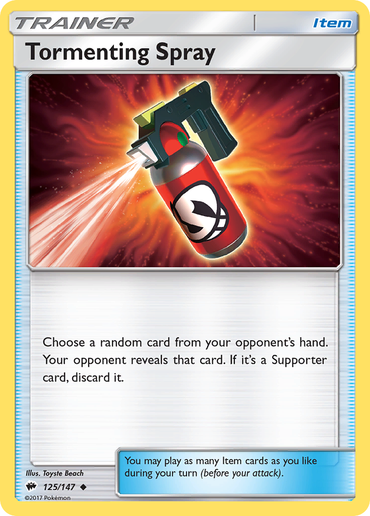 Tormenting Spray 125/147 Uncommon | Burning Shadows | Pokemon Card