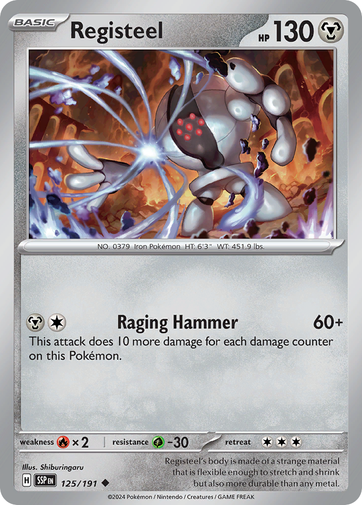 Registeel 125/191 Uncommon | Surging Sparks | Pokemon Card