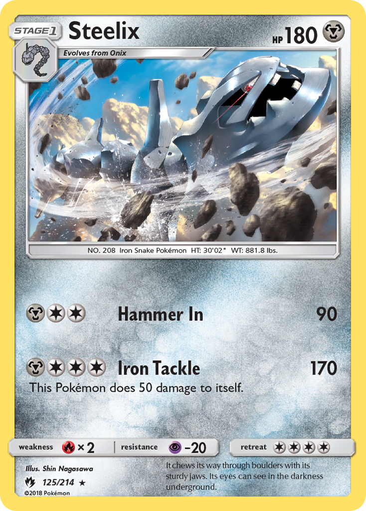 Steelix 125/214 Rare | Lost Thunder | Pokemon Card