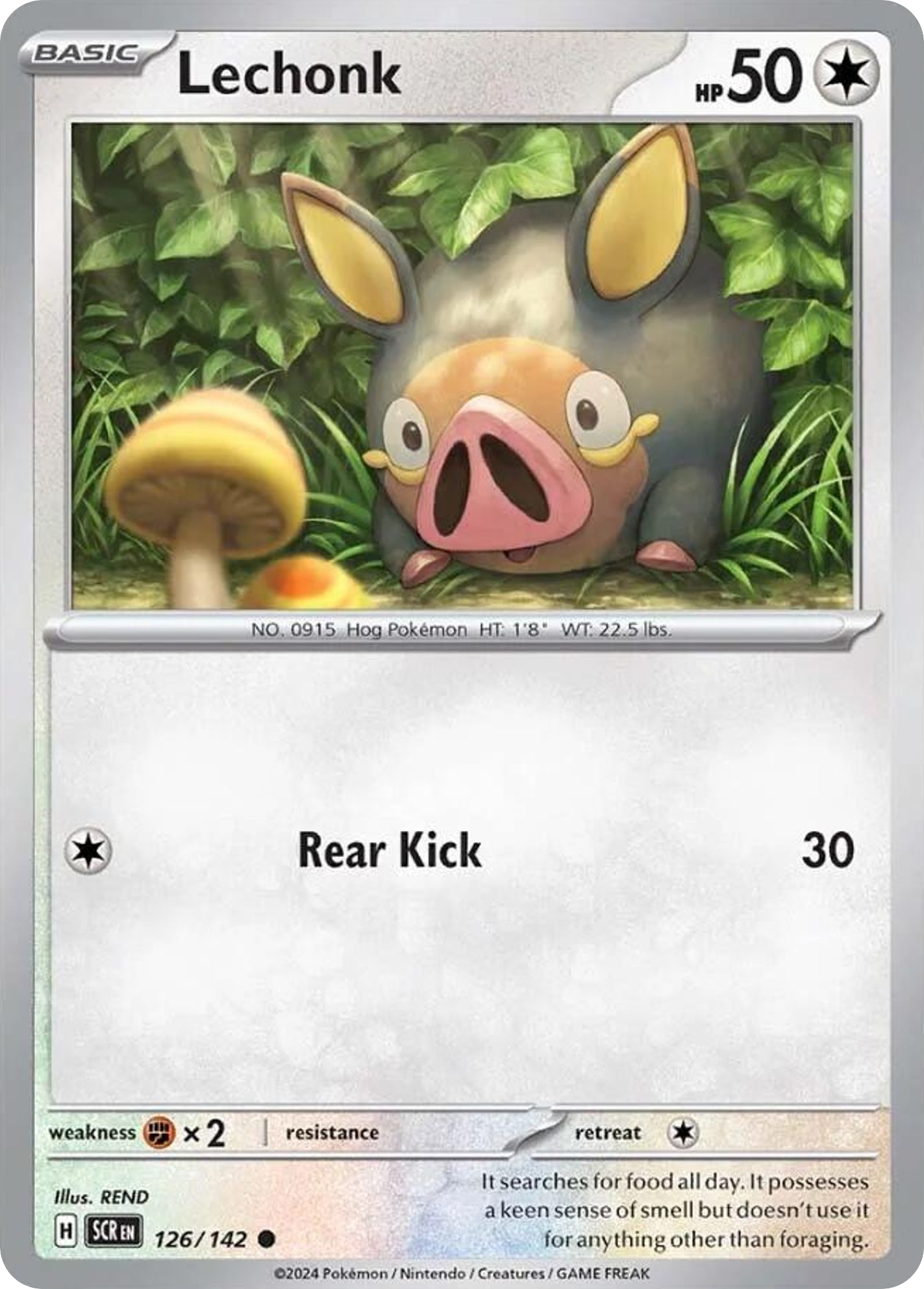 Lechonk 126/142 Common | Stellar Crown | Pokemon Card